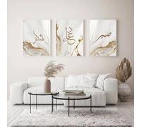 GKUVBF Sabr Dua Shukr Islamic Calligraphy Modern Arabic Posters and Prints Canvas Painting Wall Art Pictures Living Room Decor15.7”x 23.6”(40x60cm) x3 No frame