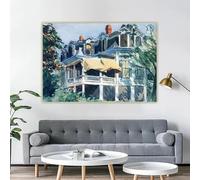 GKUVBF The Mansard Roof,1923, by Edward Hopper Canvas Prints Painting Art Aesthetic Picture Wall Backdrop Decor Home Decoration 50x70cm Frameless
