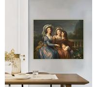 GKUVBF The Marquise De Pezay, And The Marquise De Rougé With Her Sons Alexis And Adrien Canvas Painting Print Modern Home Decor(50x70cm/Frameless)