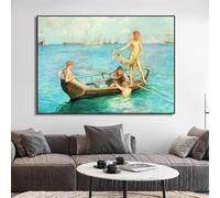GKUVBF Vintage Boys Nude Gay Henry Scott Tuke Artworks Posters and Prints Canvas Printing Wall Art Picture Living Room Decor 80x130cm Frameless