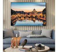 GKUVBF Vintage Italy City Landscape Amalfi Coast Positano Photography Poster Canvas Painting Wall Art Pictures Home Wall Decor 30x40cm Frameless