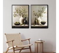 GKUVBF Vintage Still Life Poster Prints Tree Plants in Vase Wall Art Canvas Painting Botanical Antique Home Room Wall Decor 70x100cm-2Pieces Frameless
