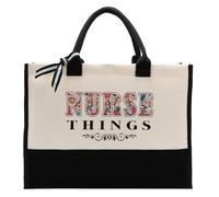 Gkwa Nurse Gift, Nurse Things Tote Bag, Canvas Tote Bag for Gifting, Women Cotton Canvas Bag, Nurse Stuff Bag, Novelty Nurse Gift, Reusable Shopping Bag Gift for Nurse, Thank You Nurse Gift, White, M