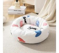 GKWW Cat Beds for Indoor Calming Donut Dog Bed Cozy Soft Round Dog Nest Fluffy Plush Cat Beds Washable Donut and Dog Bed High Side Warming Donut Pet Beds Big Dog Bed Cushion