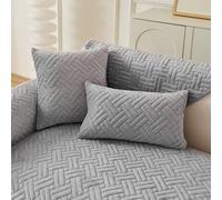 GKXLH 1PC Cushion Covers - Solid Soft Milk Flannel 30x50 Pillow Cases for Couch Sofa Home Decoration (Light Grey)