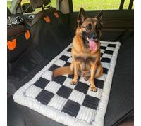 GKXLH Dog Car Seat Cover for Back Seat - Soft Backseat Pet Bed Mat, Non-Slip Travel Dog Bed Mat for Car Back Seat, Thick Dog Seat Cover for Loveseats (Black, 60x130cm)