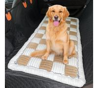 GKXLH Dog Car Seat Cover for Back Seat - Soft Backseat Pet Bed Mat, Non-Slip Travel Dog Bed Mat for Car Back Seat, Thick Dog Seat Cover for Loveseats (Light Coffee, 60x130cm)
