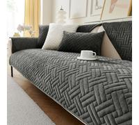 GKXLH New Sofa Cover Washable - Soft Milk Flannel Sofa Covers 1 2 3 Seater, Non-Slip Sofa Slipcovers, Couch Covers for Sectional Sofa, Corner Couch Cover L Shape Furniture Protector (Dark Grey)