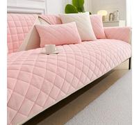 GKXLH New Sofa Cover Washable - Soft Milk Fleece Sofa Covers 1 2 3 Seater, Non-Slip Sofa Slipcovers, Couch Covers for Sectional Sofa, Corner Sofa Cover L Shape Furniture Protector (Pink, 70x180cm)