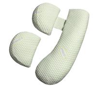 GKXLH Pregnancy Pillow - Pregnancy Pillows for Sleeping Support for Back, Hips, Legs, Soft Maternity Pillow for Pregnant Women Detachable and Adjustable Double Wedge with Cover (Green, Large)