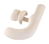 GKXLH Pregnancy Pillow - Pregnancy Pillows for Sleeping Support for Back, Hips, Legs, Soft Maternity Pillow for Pregnant Women Detachable and Adjustable Double Wedge with Cover (White, XL)