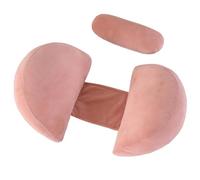 GKXLH Pregnancy Pillow - Pregnancy Pillows for Sleeping Support for Back, Hips, Legs, Soft Maternity Pillow for Pregnant Women Detachable and Adjustable Double Wedge with Cover (Velvet Pink, Small)
