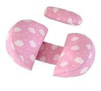GKXLH Pregnancy Pillow - Pregnancy Pillows for Sleeping Support for Back, Hips, Legs, Soft Maternity Pillow for Pregnant Women Detachable and Adjustable Double Wedge with Cover (Pink, Small)