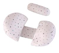 GKXLH Pregnancy Pillow - Pregnancy Pillows for Sleeping Support for Back, Hips, Legs, Soft Maternity Pillow for Pregnant Women Detachable and Adjustable Double Wedge with Cover (White Spot, Small)
