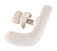 GKXLH Pregnancy Pillow - Pregnancy Pillows for Sleeping Support for Back, Hips, Legs, Soft Maternity Pillow for Pregnant Women Detachable and Adjustable Double Wedge with Cover (Gray Spot, XL)