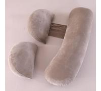GKXLH Pregnancy Pillows for Sleeping with Removable Cover (Velvet Khaki L)