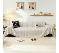 GKXLH Sofa Cover Washable - New Soft 800gsm Chenille Sofa Covers 2 3 4 Seater, Non Slip Love Seat Sofa Slipcovers, Couch Covers for Sectional Sofa, Couch Cover for Pet Furniture Protector (180x340cm)