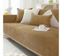 GKXLH Soft Chenille Sofa Covers Washable - New Sofa Cushion Covers, Non-Slip Sofa Cover 1 2 3 Seater Couch Covers for Sectional Sofa, Sofa Slipcovers L Shape Furniture Protector (Coffee, 70x70cm)