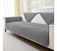 GKXLH Soft Flannel Sofa Covers Washable - New Sofa Cushion Covers, Non-Slip Sofa Cover 1 2 3 Seater Couch Covers for Sectional Sofa, Sofa Slipcovers L Shape Furniture Protector (Grey, 90x90cm)