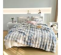 GKXLH Soft Fluffy Blanket - Fuzzy Throw Blanket for Couch, Plush Rabbit Faux Fur Blanket, Cute Cozy Blankets for Women, Warm Thick Big Bubble Blankets for Bed Sofa Bedroom Living Room - 71" x 90"