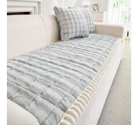 GKXLH Thick Sofa Cover - New Soft Milk Fleece Universal Sofa Covers 2 3 4 Seater, Non-Slip Sofa Slipcovers Washable, Corner Sofa Cover Couch Covers Furniture Protector for Living Room (90x210cm)