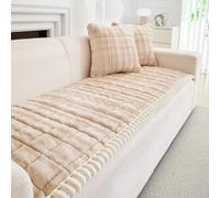 GKXLH Thick Sofa Cover - New Soft Milk Fleece Universal Sofa Covers 2 3 4 Seater, Non-Slip Sofa Slipcovers Washable, Corner Sofa Cover Couch Covers Furniture Protector for Living Room (90x180cm)