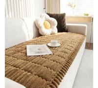 GKXLH Thick Sofa Cover Washable - New Soft Corduroy Universal Sofa Covers 2 3 4 Seater, Non-Slip Couch Covers, Sofa Slipcovers Seat Covers Furniture Protector for Living Room (Brown, 70x120cm)