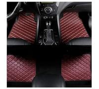 GKXTLTONG 4pcs Leather Car Floor Mats for MG HS (AS23) 2018 2019 2020 2021 2022 2023 2024, Custom Automotive Front Rear Row Carpet Set Waterproof NonSlip Accessories,A/wine-red