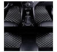 GKXTLTONG 4pcs Leather Car Floor Mats for MG HS (AS23) 2018 2019 2020 2021 2022 2023 2024, Custom Automotive Front Rear Row Carpet Set Waterproof NonSlip Accessories,A/Black-Beige
