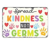 GKYAN 12 * 8 INCH Spread Kindness Not Germs School Health Safety Poster Clinic Wall Art Classroom Decor Health Room Nurse Office Metal Tin Sign Wall Decoration, wje-A01