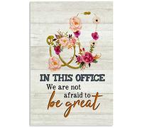 GKYAN 8x12 IN Doctor Profession Metal Tin Signs In This Office We Are Not Afraid To Be Great Posters Doctor'S Office Wall Art Decor Home Bedroom Cave Plaque Sign Metal Art Wall Decor, wje-A01