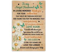 GKYAN 8X12 IN to My Angel Husband in Loving Memories Thank You for Your Endless Love Retro Metal Tin Sign Vintage Sign for Home Coffee Garden Wall Decor, wje-A01