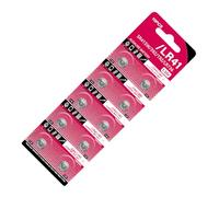 GKYQVE 10 Pieces LR41 Alkaline Button Batteries 1.5V Replacement AG3/192/GP192A/LR736/V3GA For Various Electronic Devices