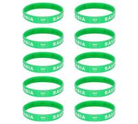 GKYQVE 10PCS / pack Stylish 2026 Football Event Silicone Wrist Bands with Bright National Color for Sports Enthusiasts Flag Bracelets