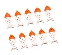 GKYQVE 2 Customizable Double-Sided Fish Charm Lightweight Alloy Jewelry Accessories for Sensitive Skin Gifts Hand Glass Pendant