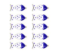 GKYQVE 2 Customizable Double-Sided Fish Charm Lightweight Alloy Jewelry Accessories for Sensitive Skin Gifts Hand Glass Pendant