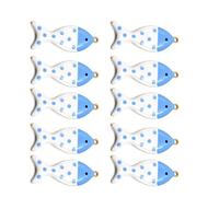 GKYQVE 2 Customizable Double-Sided Fish Charm Lightweight Alloy Jewelry Accessories for Sensitive Skin Gifts Hand Glass Pendant
