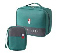 GKYQVE 2 Pack Multipurpose Oxford Cloth Healthcares Set Including Large and Small Pouches Travel Medicine Box for Various Needs Travel Clinical Planner