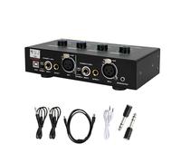 GKYQVE 2 Studio-Quality Mic Amplifier in Metal Case for Mobile KTV & Multi-Device Compatibility Metal Bodied Auditory Mixing Device