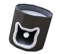 GKYQVE 2-Tier Pet Sleep Cave Foldable Plush Bed House for Puppies, Indoor/Outdoor Camping Hideaway Nest Bed
