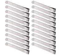 GKYQVE 20Pcs Metal Fabric Sewing Clamp Stainless Steel Hemming Clips With 3Inch Measuring Ruler For Quilting Marking Holding Clips With Marking Feature