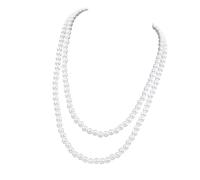 GKYQVE 3 Flexible Multi-Layer Imitation Pearl Necklace Adjustable Closure Chain for Women ' s Fashion Accessories Layering Chain Necklace