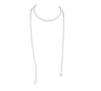 GKYQVE 3 Flexible Multi-Layer Imitation Pearl Necklace Adjustable Closure Chain for Women ' s Fashion Accessories Layering Chain Necklace
