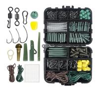 GKYQVE 307pcs Carp Fishing Equipment Accessories Swivels Corn Baits Rubber Sleeves Hook Stop Beads Fishing Tackle Box Hair Rigs