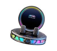 GKYQVE 360 Degree Rotating Dashboard Mounted Phone Holder with Light, Suction Cup, Adjustable Bracket Car Navigation Holder with LED Lights