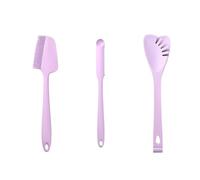GKYQVE 3pc High-Temp Kitchen Spatulas, Soft Silicone Scrapers for Nonstick Surfaces, Ergonomic Handle Baking Tools Baking Scraper Set Kitchens Tools
