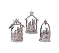 GKYQVE 3Pcs Religious Holiday Decoration Nativity Scene Ornament Illuminated Acrylic Decoration for Christmas Party Acrylic Decorations