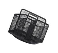 GKYQVE 5 Sections Desktop Pen Organiser 360 Degree Rotating Metal Pen Stand Multi Compartment for Desk Organization Rotatable