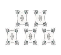 GKYQVE 5Pcs Antique Thread Bobbins Metal Embroidery Thread Winders For Sewing Embroidery Winding Holder Plate Floss Bobbin Holder