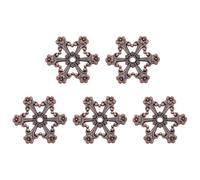 GKYQVE 5Pcs Antique Thread Bobbins Metal Embroidery Thread Winders For Sewing Embroidery Winding Holder Plate Floss Bobbin Holder